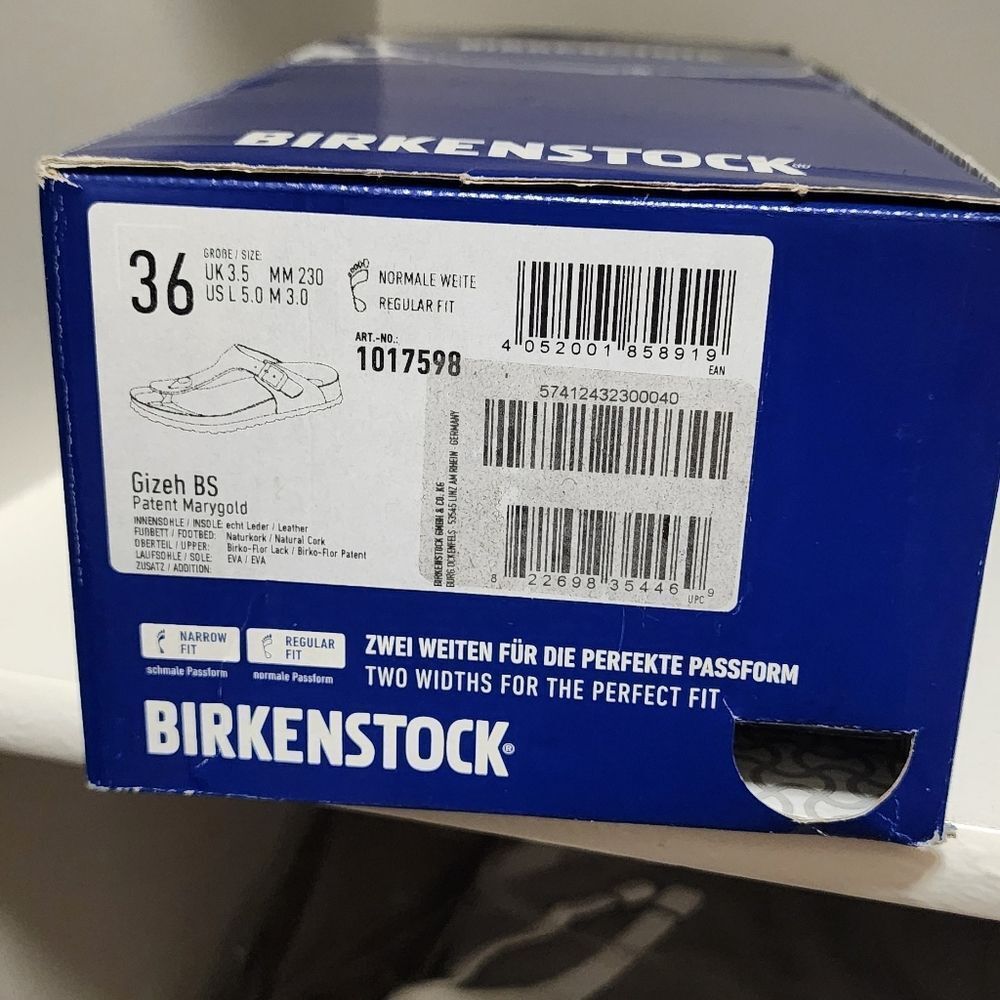 Birkenstock Gizeh Sandal Patent Marygold - Picture 8 of 8
